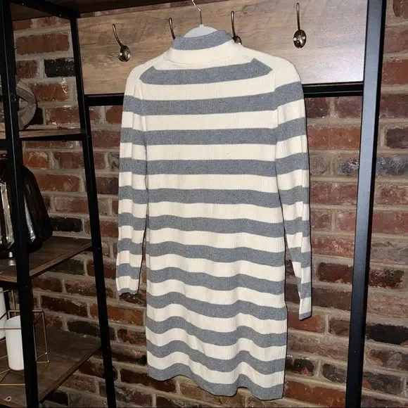 J. Crew Gray and White Striped Long Sleeve Dress - Picture 7 of 14